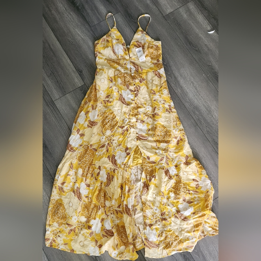 Yellow Print Abercrombie Sun Dress